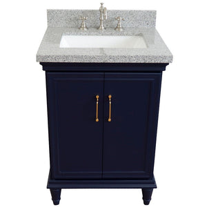 Bellaterra 25" Wood Single Vanity w/ Counter Top and Sink 400800-25-BU-GYR (Blue)