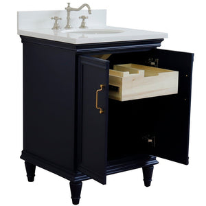 Bellaterra 25" Wood Single Vanity w/ Counter Top and Sink 400800-25-BU-WEO (Blue)