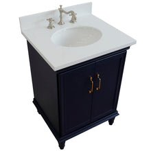 Load image into Gallery viewer, Bellaterra 25&quot; Wood Single Vanity w/ Counter Top and Sink 400800-25-BU-WEO (Blue)