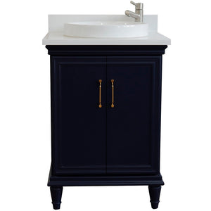 Bellaterra 25" Wood Single Vanity w/ Counter Top and Sink 400800-25-BU-WERD (Blue)