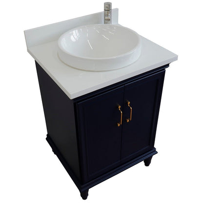 Bellaterra 25" Wood Single Vanity w/ Counter Top and Sink 400800-25-BU-WERD (Blue)