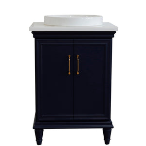 Bellaterra 25" Wood Single Vanity w/ Counter Top and Sink 400800-25-BU-WERD (Blue)