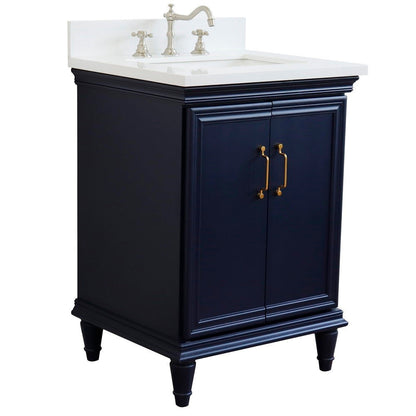 Bellaterra 25" Wood Single Vanity w/ Counter Top and Sink 400800-25-BU-WER (Blue)