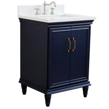 Load image into Gallery viewer, Bellaterra 25&quot; Wood Single Vanity w/ Counter Top and Sink 400800-25-BU-WER (Blue)