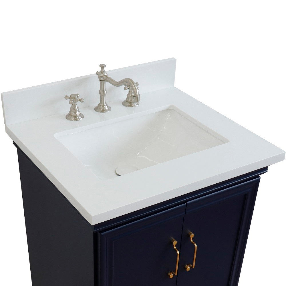 Bellaterra 25" Wood Single Vanity w/ Counter Top and Sink 400800-25-BU-WER (Blue)