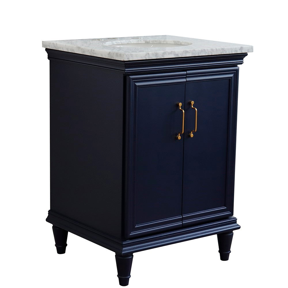 Bellaterra 25" Wood Single Vanity w/ Counter Top and Sink 400800-25-BU-WMO (Blue)