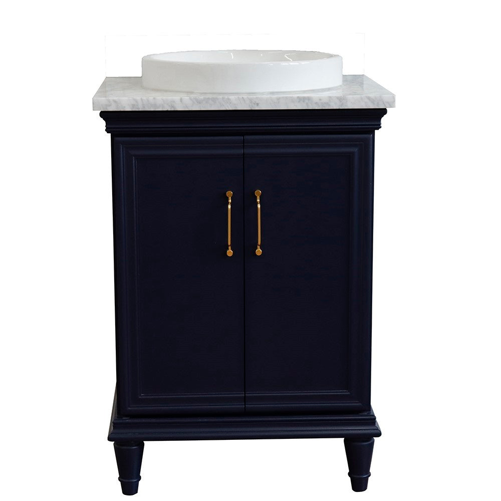 Bellaterra 25" Wood Single Vanity w/ Counter Top and Sink 400800-25-BU-WMRD (Blue)