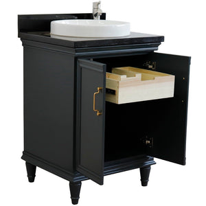 Bellaterra 25" Wood Single Vanity w/ Counter Top and Sink 400800-25-DG-BGRD (Dark Gray)