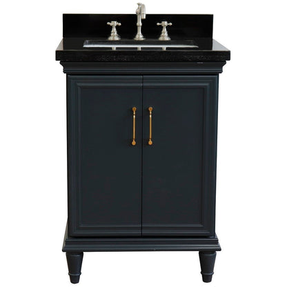 Bellaterra 25" Wood Single Vanity w/ Counter Top and Sink 400800-25-DG-BGR (Dark Gray)