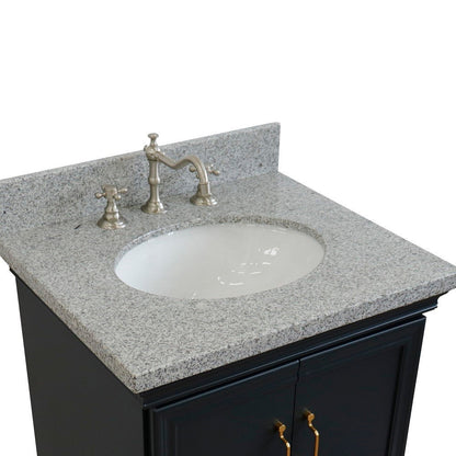 Bellaterra 25" Wood Single Vanity w/ Counter Top and Sink 400800-25-DG-GYO (Dark Gray)