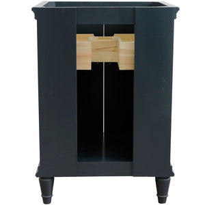 Bellaterra 25" Wood Single Vanity w/ Counter Top and Sink 400800-25-DG-GYO (Dark Gray)