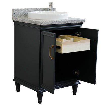 Bellaterra 25" Wood Single Vanity w/ Counter Top and Sink 400800-25-DG-GYRD (Dark Gray)