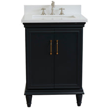 Load image into Gallery viewer, Bellaterra 25&quot; Wood Single Vanity w/ Counter Top and Sink 400800-25-DG-WER (Dark Gray)
