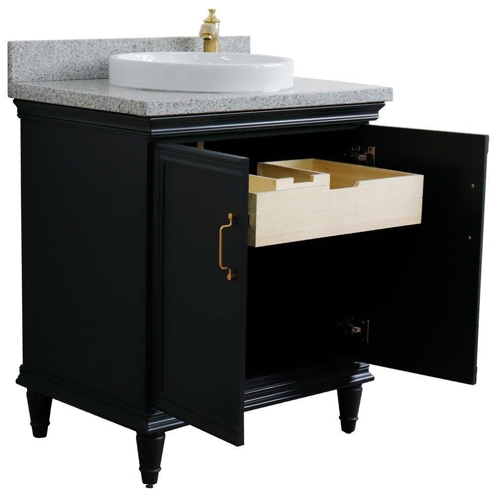 Bellaterra 31" Wood Single Vanity w/ Counter Top and Sink 400800-31-DG-GYRD