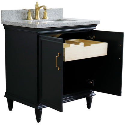 Bellaterra 31" Wood Single Vanity w/ Counter Top and Sink 400800-31-DG-GYR