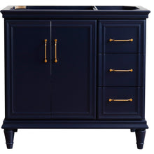 Load image into Gallery viewer, Bellaterra 400800-36L-R 36&quot; Single Vanity - Cabinet Only - Blue / Left Door, Front