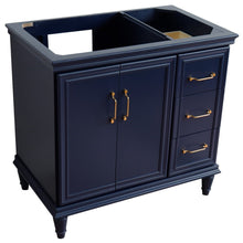 Load image into Gallery viewer, Bellaterra 400800-36L-R 36&quot; Single Vanity - Cabinet Only - Blue / Left Door, Front