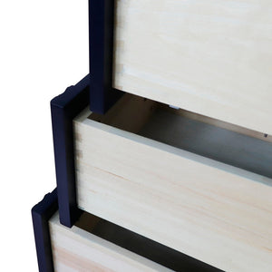 Bellaterra 400800-36L-R 36" Single Vanity - Cabinet Only - Blue / Left Door, Drawers