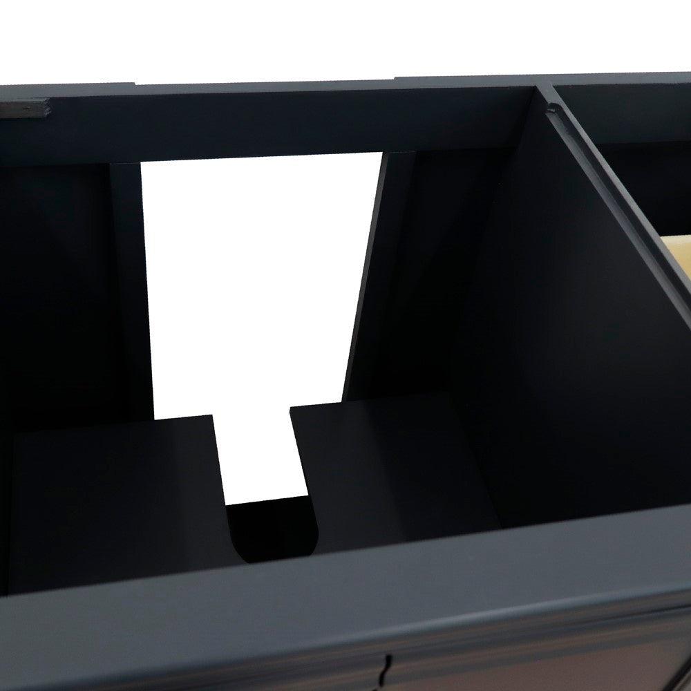 Bellaterra 400800-36L-R 36" Single Vanity - Cabinet Only - Dark Gray / Left Door, Top Inside