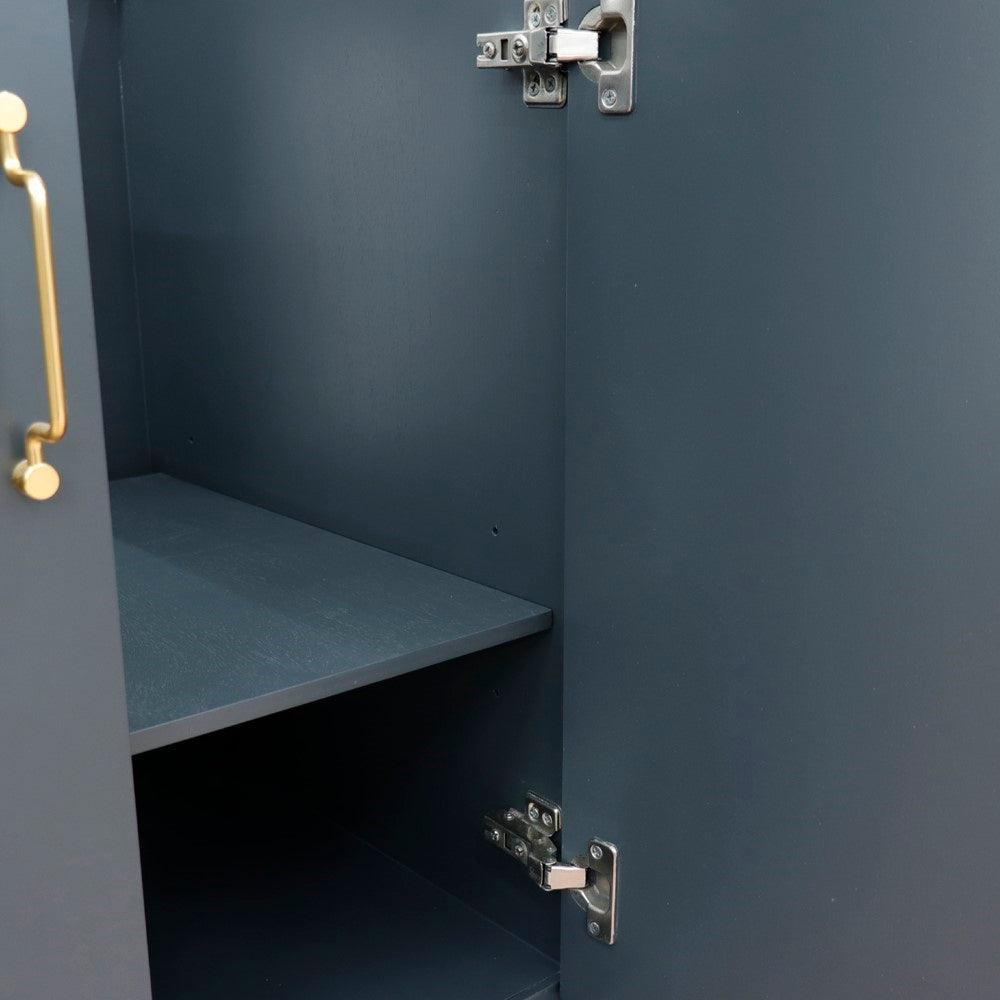 Bellaterra 400800-36L-R 36" Single Vanity - Cabinet Only - Dark Gray / Left Door, Inside View