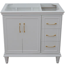 Load image into Gallery viewer, Bellaterra 400800-36L-R 36&quot; Single Vanity - Cabinet Only - White / Left Door, Front Side