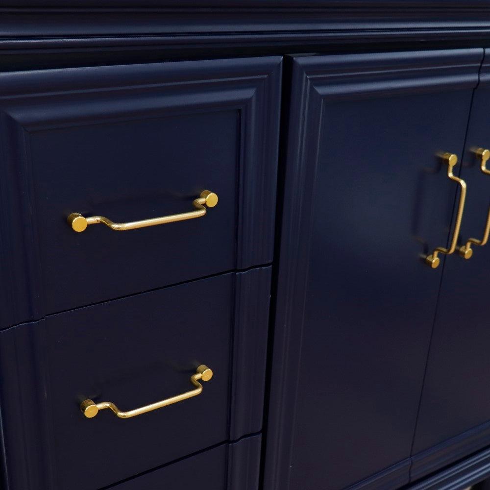 Bellaterra 400800-36L-R 36" Single Vanity - Cabinet Only - Blue / Right Door, Handles