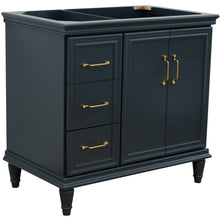Load image into Gallery viewer, Bellaterra 400800-36L-R 36&quot; Single Vanity - Cabinet Only - Dark Gray / Right Door, Front 