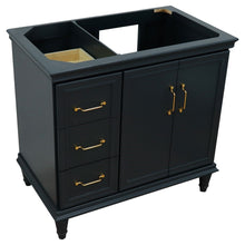 Load image into Gallery viewer, Bellaterra 400800-36L-R 36&quot; Single Vanity - Cabinet Only - Dark Gray / Right Door, Front Top