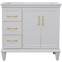 Load image into Gallery viewer, Bellaterra 400800-36L-R 36&quot; Single Vanity - Cabinet Only - White / Right Door, Front