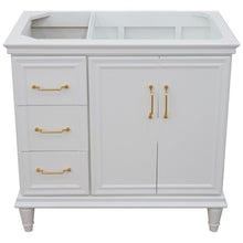 Load image into Gallery viewer, Bellaterra 400800-36L-R 36&quot; Single Vanity - Cabinet Only - White / Right Door, Top Front Side