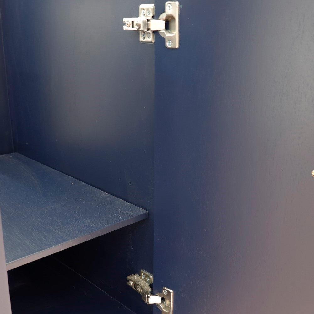 Bellaterra Blue 37" Single Vanity w/ Counter Top and Left Sink-Left Door 400800-37L-BU-BGOL