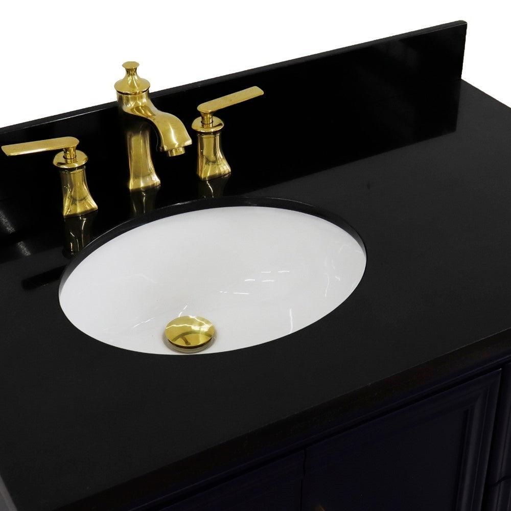 Bellaterra Blue 37" Single Vanity w/ Counter Top and Left Sink-Left Door 400800-37L-BU-BGOL