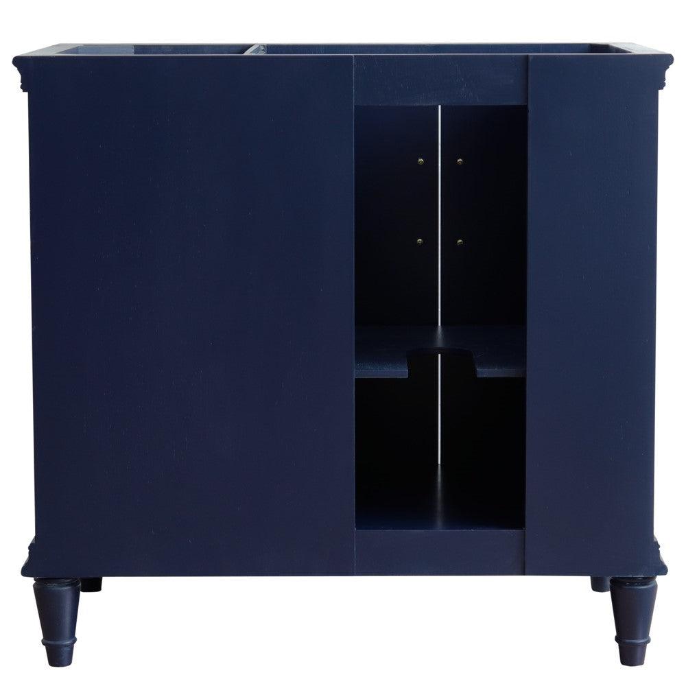 Bellaterra Blue 37" Single Vanity w/ Counter Top and Left Sink-Left Door 400800-37L-BU-BGOL