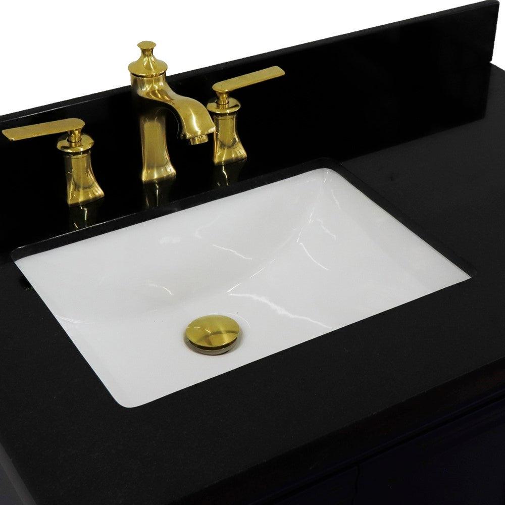 Bellaterra Blue 37" Single Vanity w/ Counter Top and Left Sink-Left Door 400800-37L-BU-BGRL