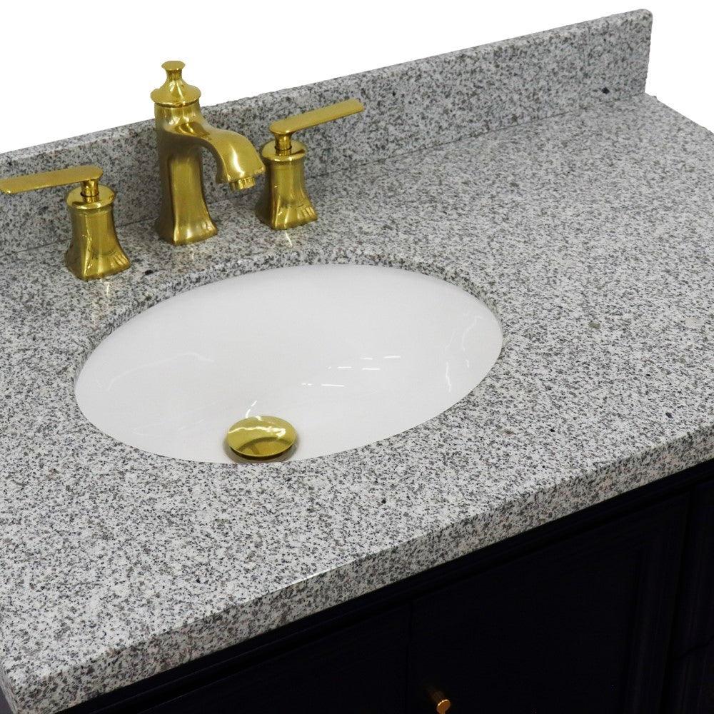 Bellaterra Blue 37" Single Vanity w/ Counter Top and Left Sink-Left Door 400800-37L-BU-GYOL