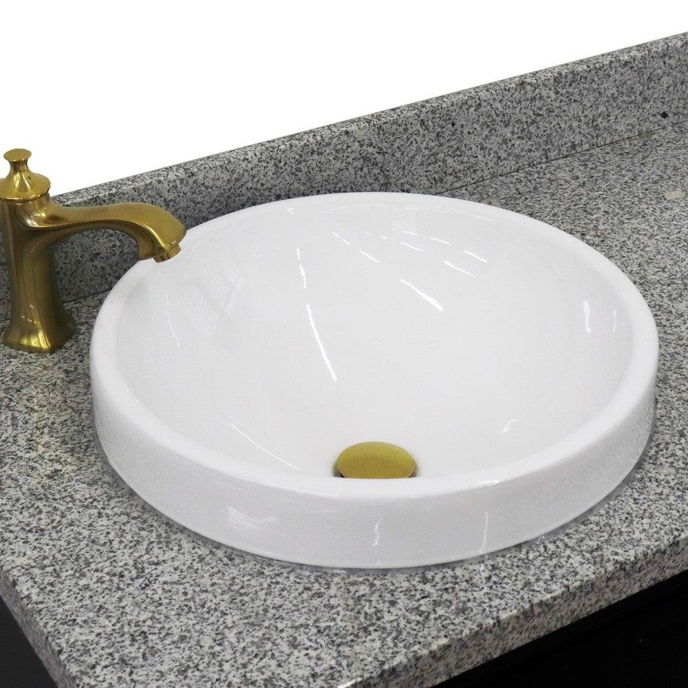 Bellaterra Blue 37" Single Vanity w/ Counter Top and Left Sink-Left Door 400800-37L-BU-GYRDL