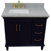 Load image into Gallery viewer, Bellaterra Blue 37&quot; Single Vanity w/ Counter Top and Left Sink-Left Door 400800-37L-BU-GYRL