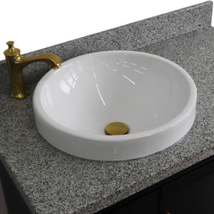Bellaterra Dark Gray 37" Single Vanity w/ Counter Top and Left Sink-Left Door 400800-37L-DG-GYRDL