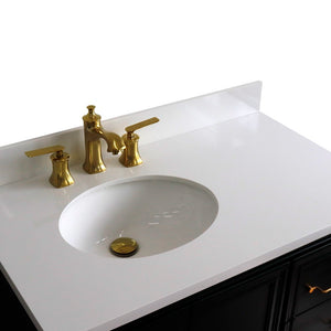 Bellaterra Dark Gray 37" Single Vanity w/ Counter Top and Left Sink-Left Door 400800-37L-DG