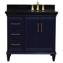 Load image into Gallery viewer, Bellaterra Blue 37&quot; Single Vanity w/ Counter Top and Right Sink-Right Door 400800-37R-BU-BGOR