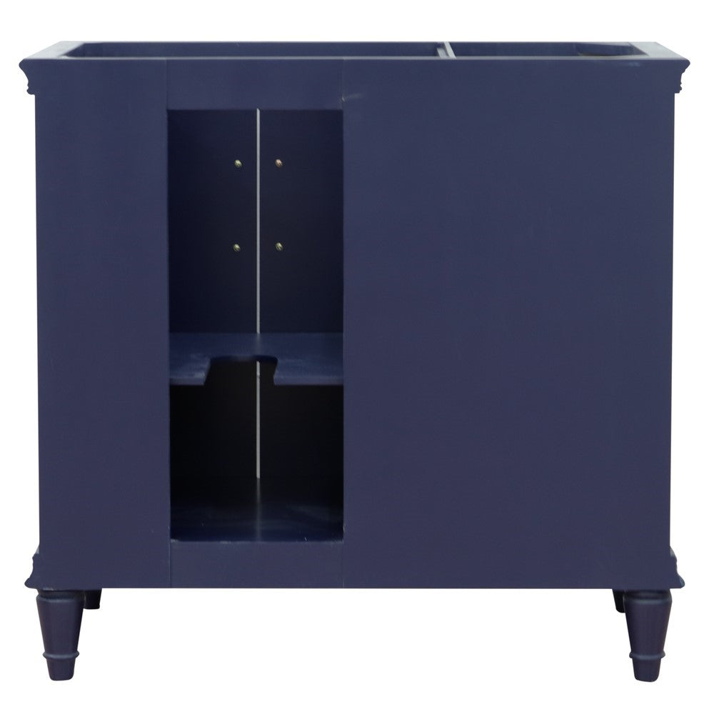 Bellaterra Blue 37" Single Vanity w/ Counter Top and Right Sink-Right Door 400800-37R-BU-BGOR