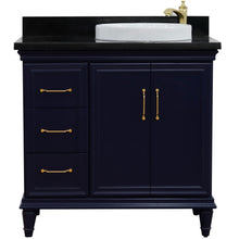 Load image into Gallery viewer, Bellaterra Blue 37&quot; Single Vanity w/ Counter Top and Right Sink-Right Door 400800-37R-BU-BGRDR