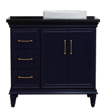Load image into Gallery viewer, Bellaterra Blue 37&quot; Single Vanity w/ Counter Top and Right Sink-Right Door 400800-37R-BU-BGRDR
