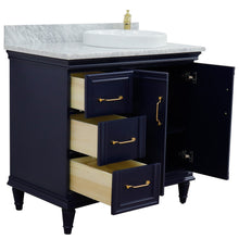 Load image into Gallery viewer, Bellaterra Blue 37&quot; Single Vanity w/ Counter Top and Right Sink-Right Door 400800-37R-BU-WMRDR