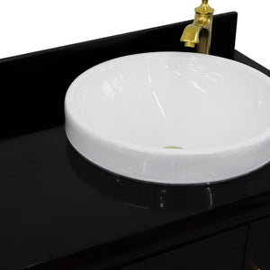 Bellaterra Dark Gray 37" Single Vanity w/ Counter Top and Right Sink-Right Door 400800-37R-DG-BGRDR