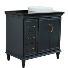 Load image into Gallery viewer, Bellaterra Dark Gray 37&quot; Single Vanity w/ Counter Top and Right Sink-Right Door 400800-37R-DG-BGRDR