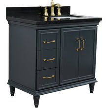 Load image into Gallery viewer, Bellaterra Dark Gray 37&quot; Single Vanity w/ Counter Top and Right Sink-Right Door 400800-37R