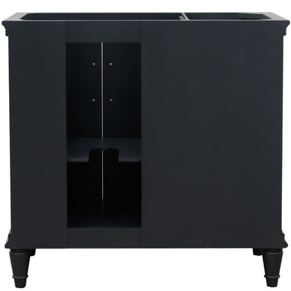 Bellaterra Dark Gray 37" Single Vanity w/ Counter Top and Right Sink-Right Door 400800-37R