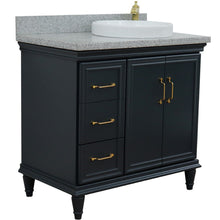 Load image into Gallery viewer, Bellaterra Dark Gray 37&quot; Single Vanity w/ Counter Top and Right Sink-Right Door 400800-37R-DG-GYRDR