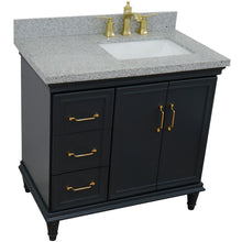 Load image into Gallery viewer, Bellaterra Dark Gray 37&quot; Single Vanity w/ Counter Top and Right Sink-Right Door 400800-37R-DG-GYRR